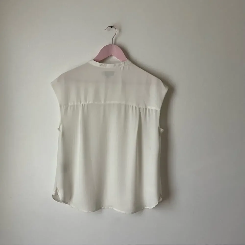 J. Crew sheer white